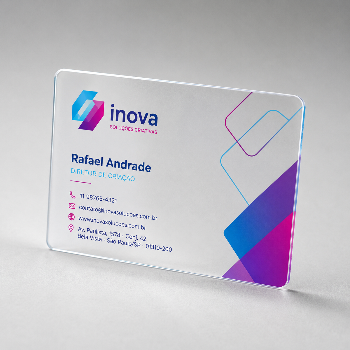 Cartão de Visita PVC Cristal 0,50 mm — imagem 2